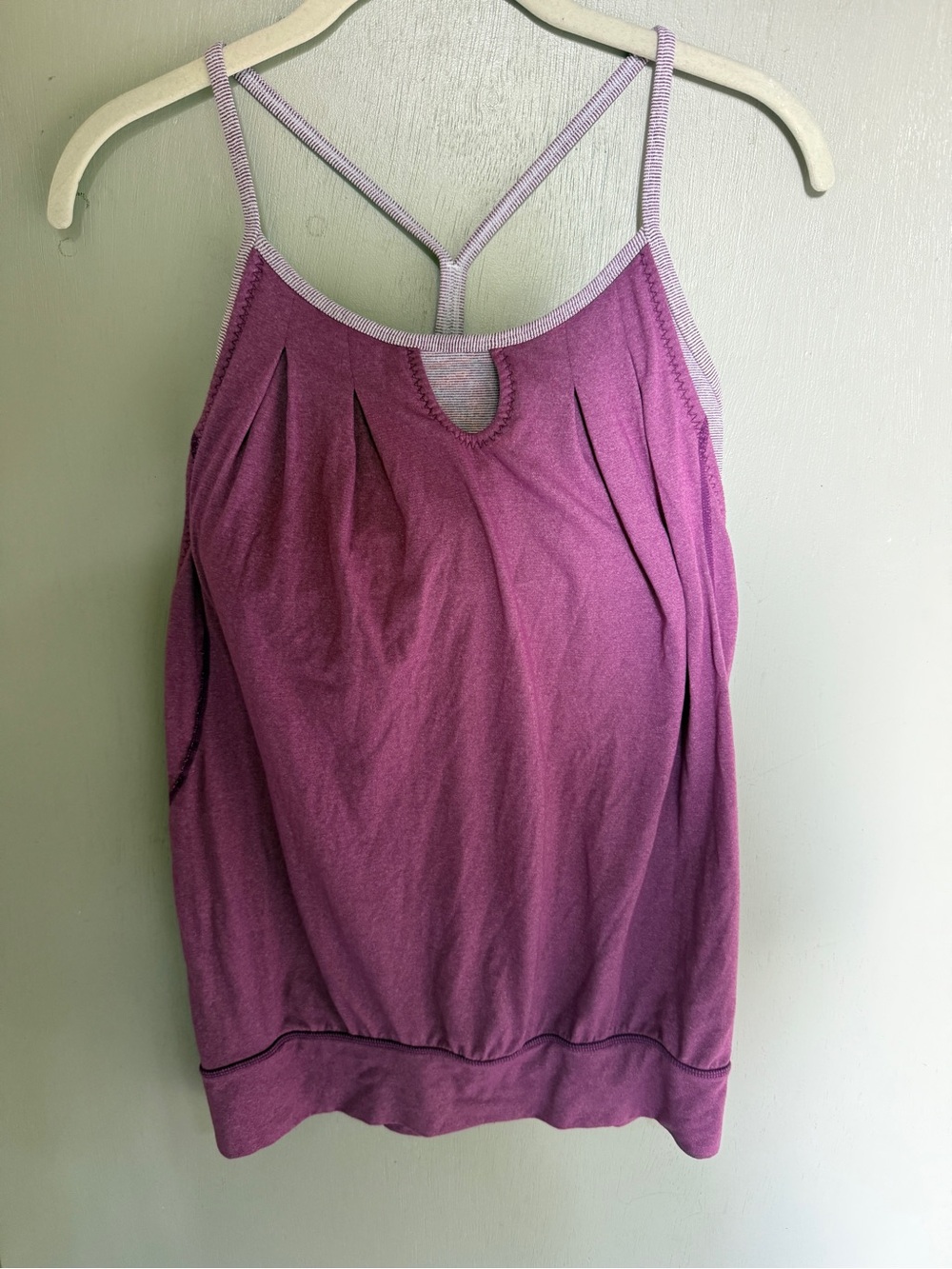 Lululemon Let It Loose Tank Dew Berry Wee Stripe size 6 EUC